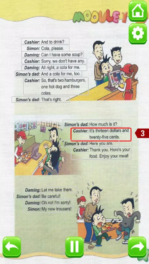 Capturas de tela do 小学英语六年级下册 - 大白兔点读系列 - 外研版一起点小学生英语口语