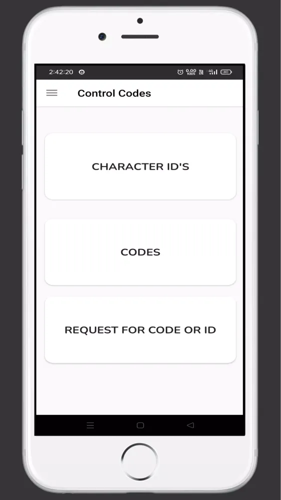 Control Codes Screenshots