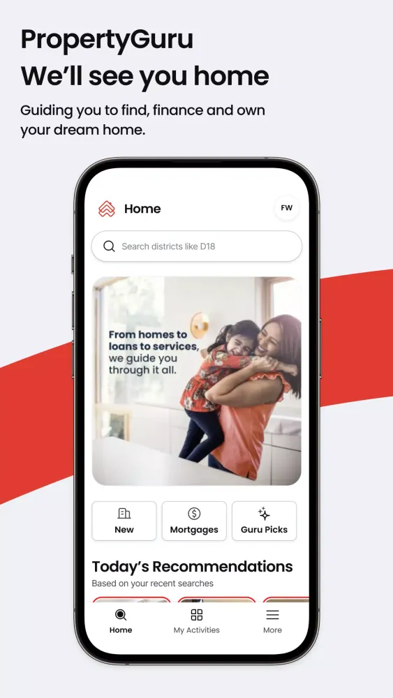 Zrzuty ekranu PropertyGuru Singapore