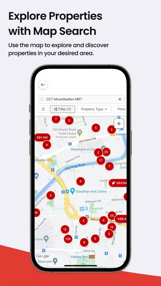 Zrzuty ekranu PropertyGuru Singapore