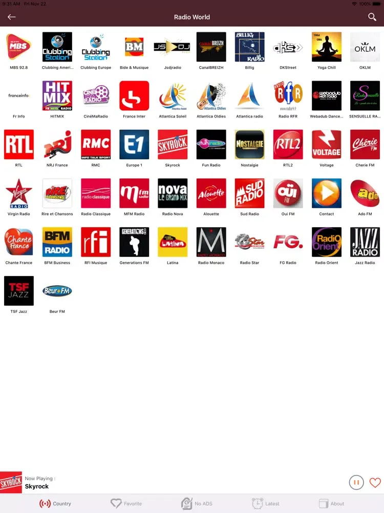 Скриншоты Radio Monde FM - Radios France iPad 