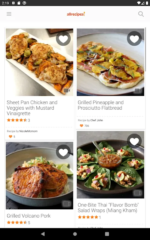 Ảnh chụp màn hình của Allrecipes