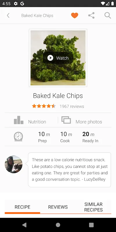 Ảnh chụp màn hình của Allrecipes