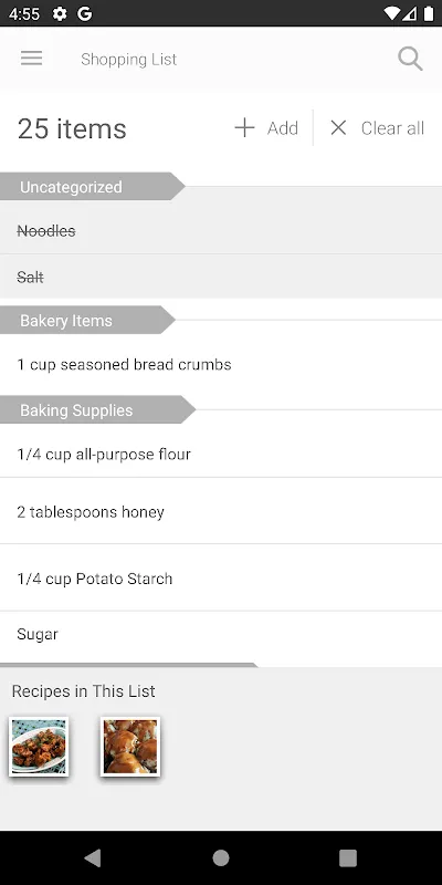 Ảnh chụp màn hình của Allrecipes