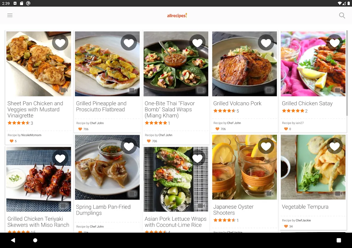 Ảnh chụp màn hình của Allrecipes