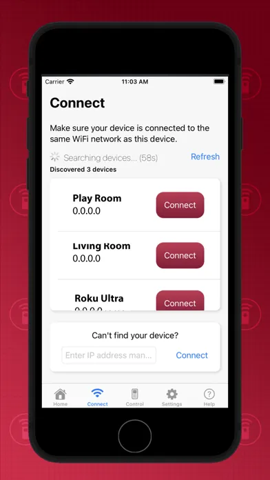 Capturas de tela do Remote for Sony devices