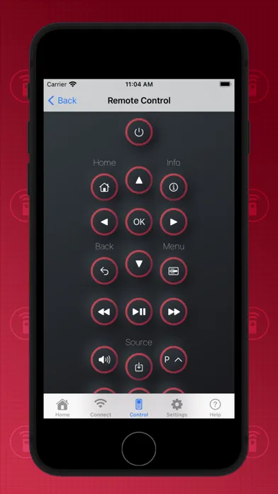 Capturas de tela do Remote for Sony devices
