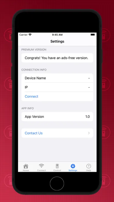 Capturas de tela do Remote for Sony devices