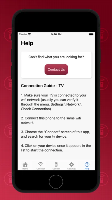Capturas de tela do Remote for Sony devices