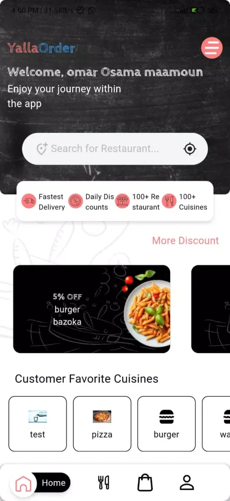 Insta Order: Food, Clinic Screenshots
