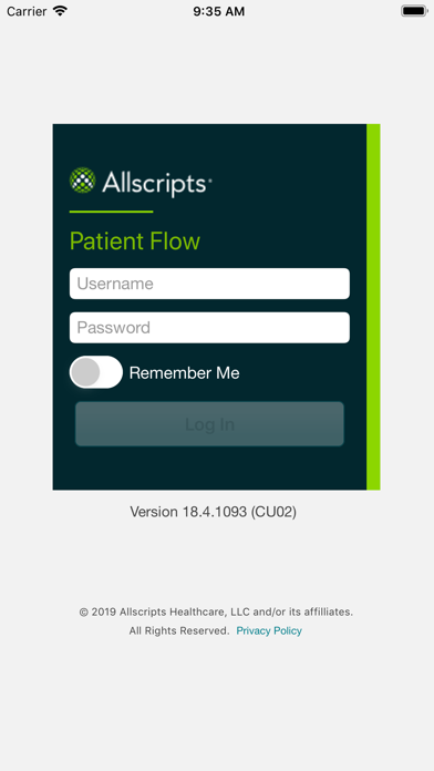 Tangkapan skrin Allscripts Patient Flow