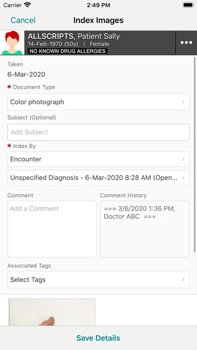 Veradigm EHR Clinical Images 스크린샷