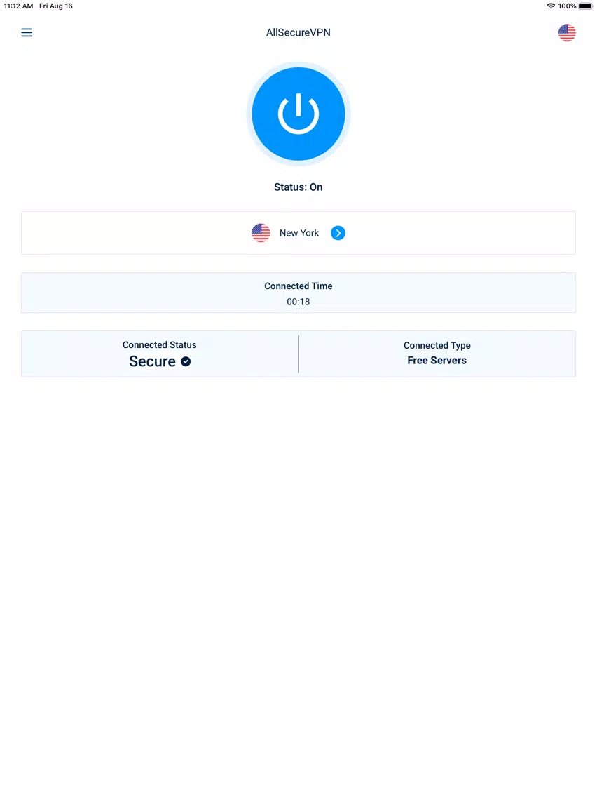 Ảnh chụp màn hình của All Secure VPN & WiFi Proxy iPad 