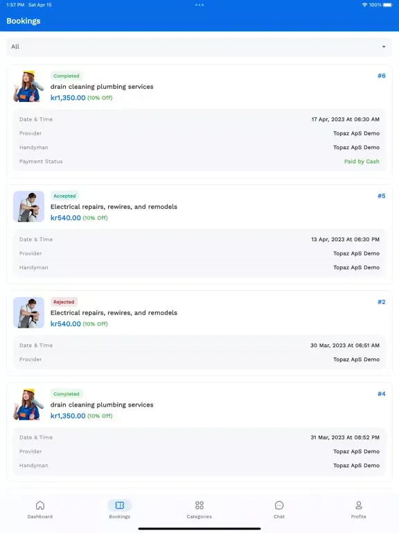 Screenshot di All Services Customer iPad 