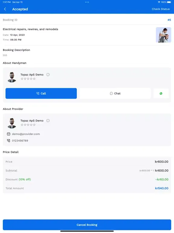 Screenshot di All Services Customer iPad 