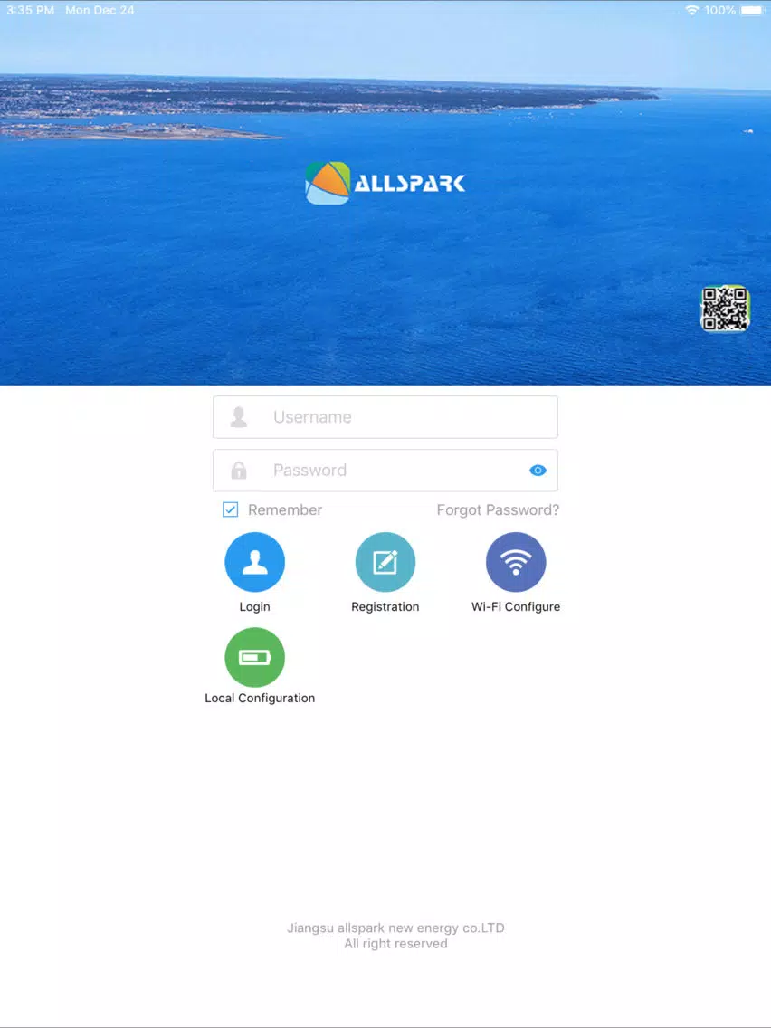 Tangkapan layar Allspark ESS iPad 
