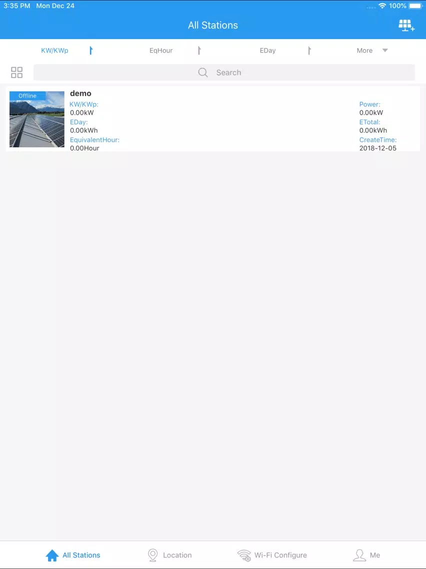 Tangkapan layar Allspark ESS iPad 