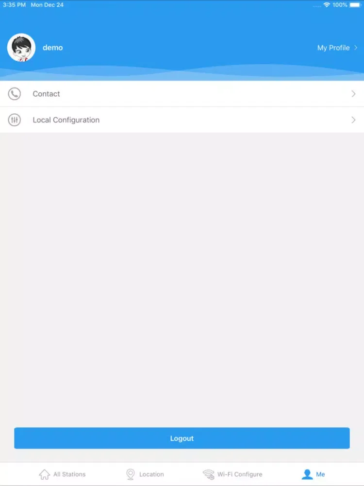 Screenshot di Allspark ESS iPad 