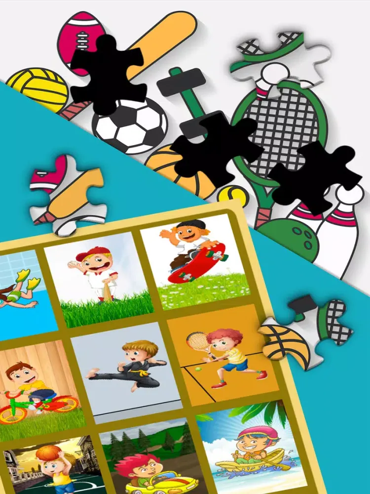 Скриншоты Cartoon Sports Tap Puzzle Jigsaw iPad 