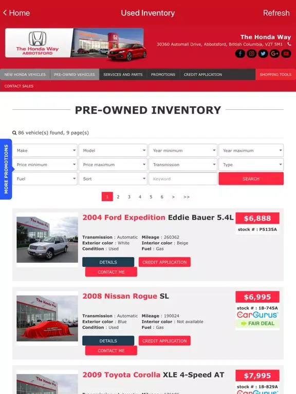 Honda Way Abbotsford iPad 應用截圖