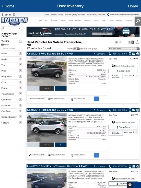 Riverview Ford Lincoln iPad  سکرین شاٹس