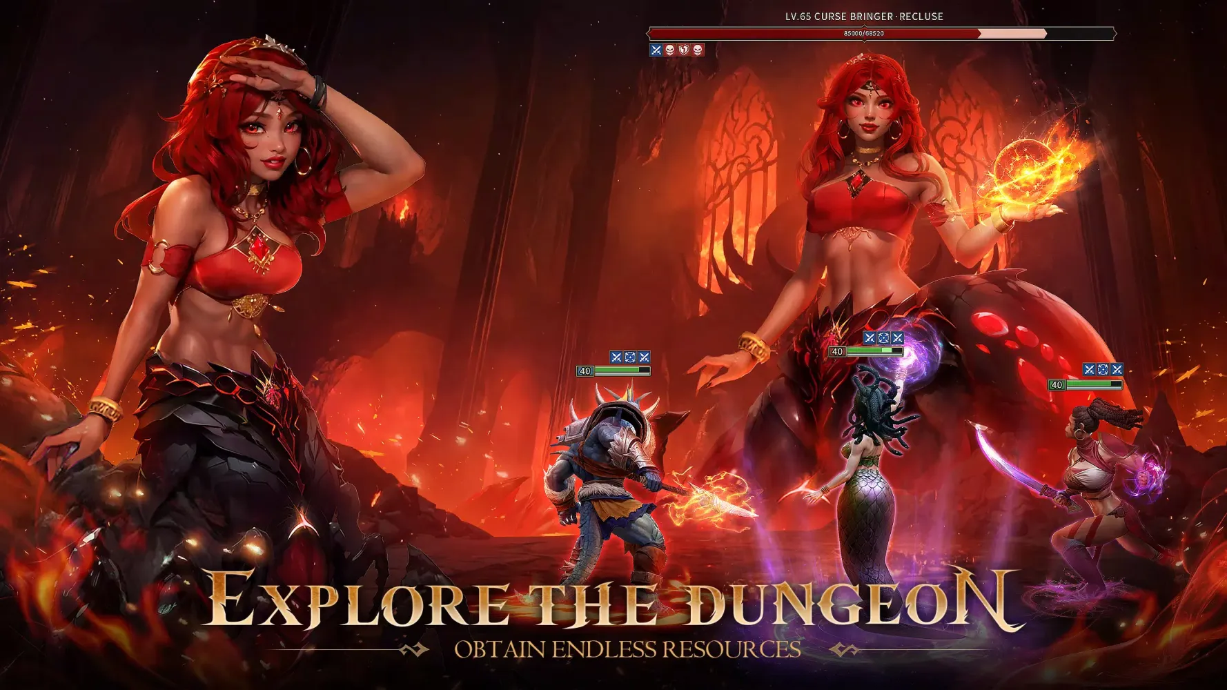 Tangkapan layar Abyssal Summoners: Dungeon