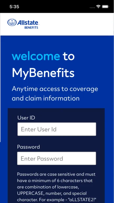 Capturas de tela do Allstate Benefits MyBenefits