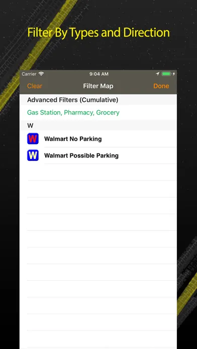 Capturas de pantalla de Walmart Overnight Parking