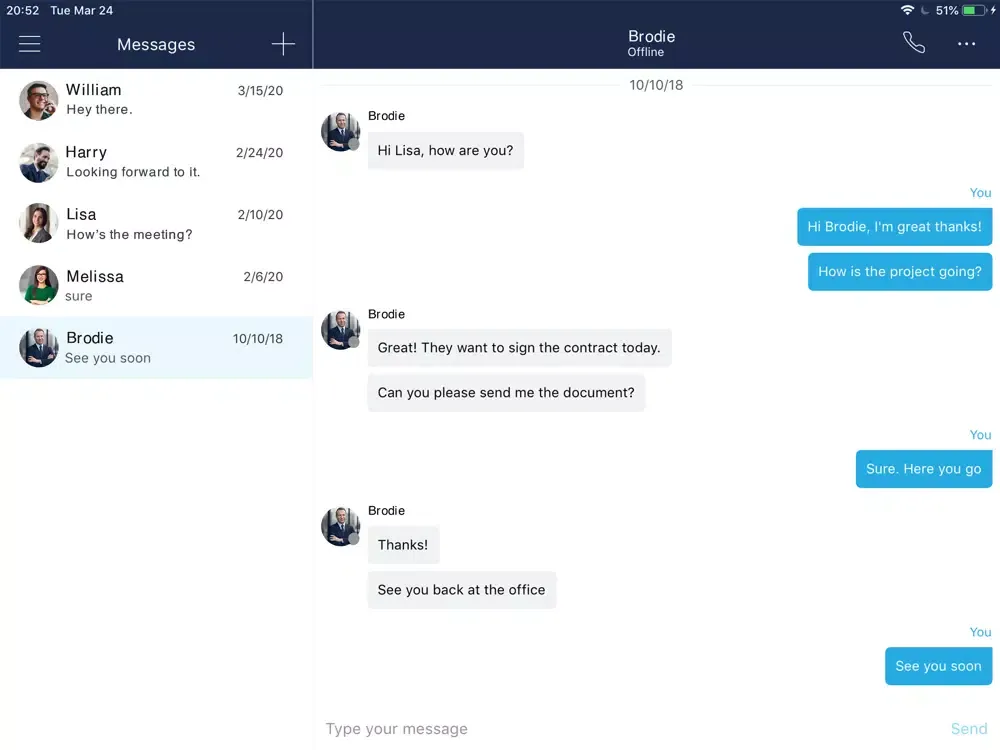 Ảnh chụp màn hình của Alltel Connect iPad 