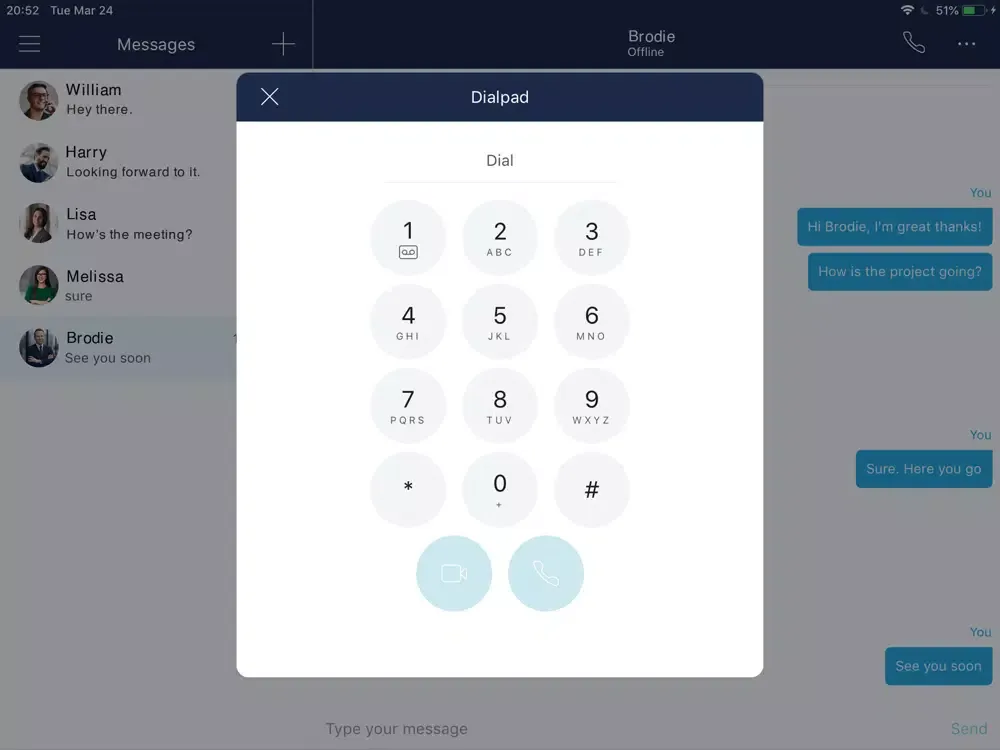 Ảnh chụp màn hình của Alltel Connect iPad 