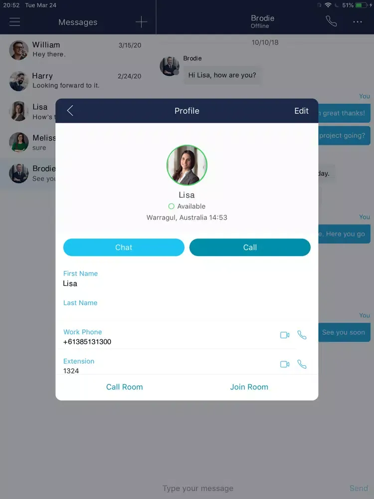 Ảnh chụp màn hình của Alltel Connect iPad 