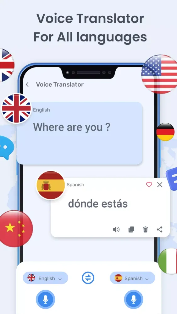 Captures d'écran de Voice Translator: AI Translate