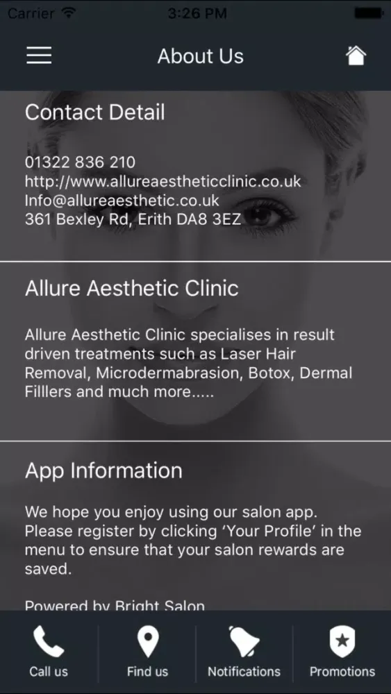 Allure Aesthetic Clinic Screenshots