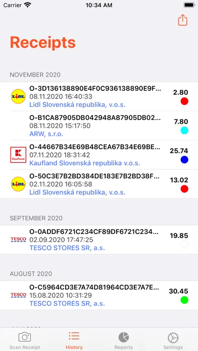 Fiscal Receipts Screenshots