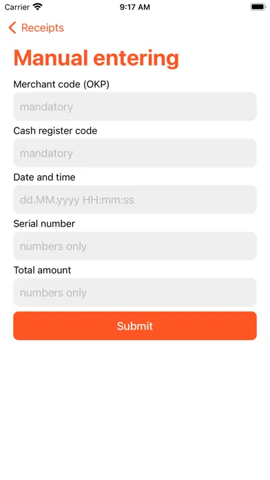 Fiscal Receipts Screenshots