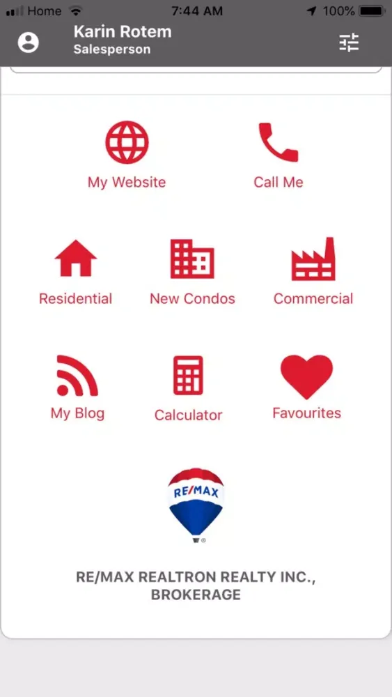 Ảnh chụp màn hình của Karin Rotem RE/MAX Agent