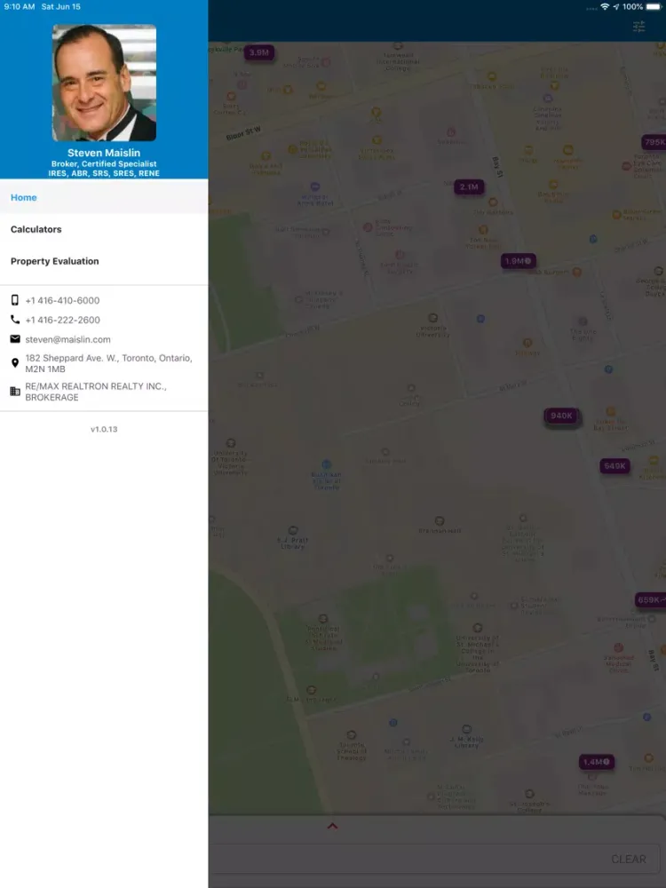 تصاویر Steven Maislin RE/MAX Broker iPad 