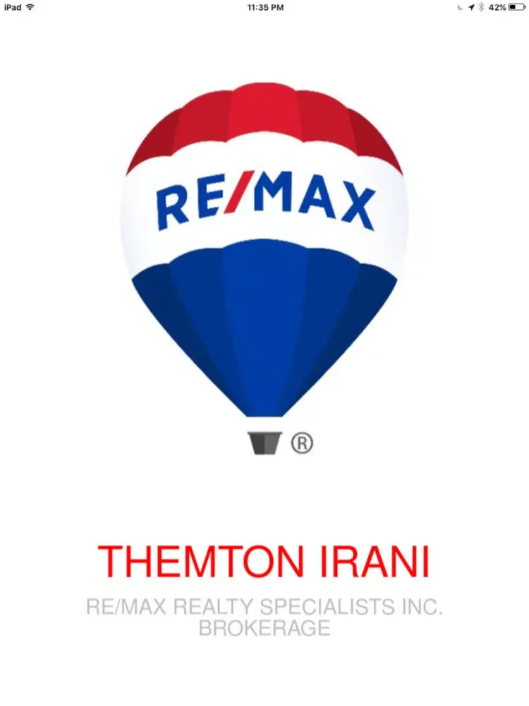 Capturas de tela do Themton Irani RE/MAX iPad 
