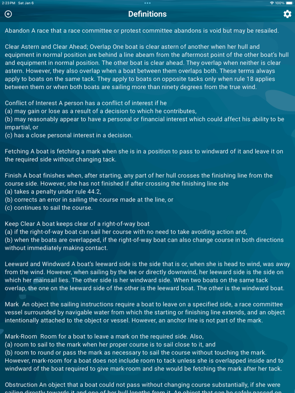 Ảnh chụp màn hình của Sailing Rules Pocket Guide iPad 