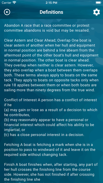 Ảnh chụp màn hình của Sailing Rules Pocket Guide