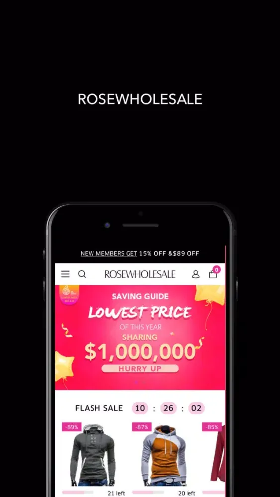 Tangkapan layar RoseWholeSale Shop