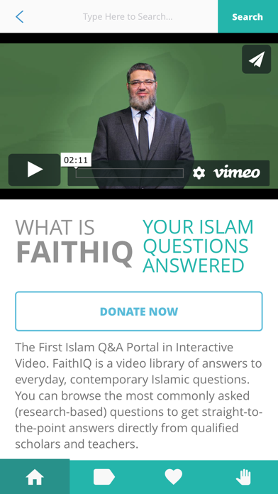 Tangkapan skrin FaithIQ