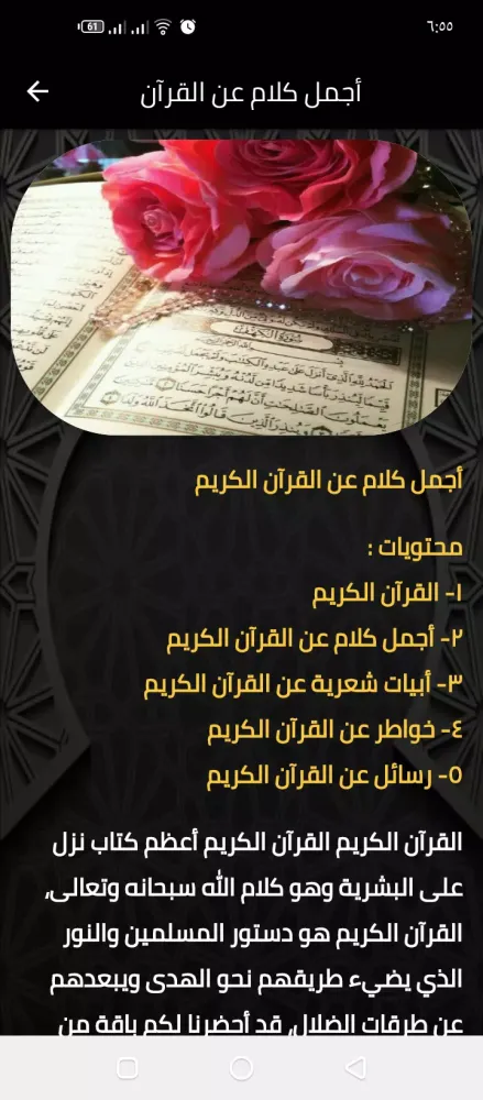 Screenshot di رسائل من القرآن الكريم للقلب