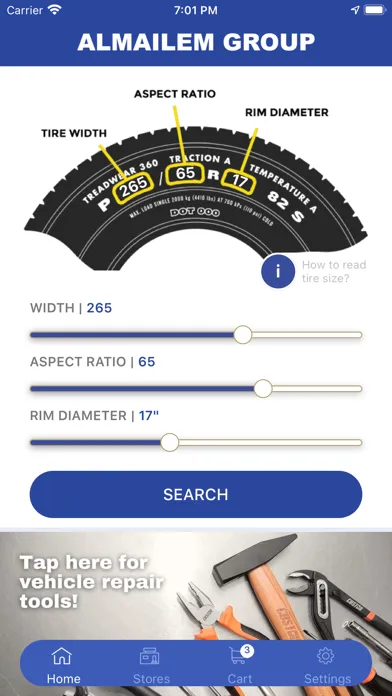 Zrzuty ekranu AlMailem Tires