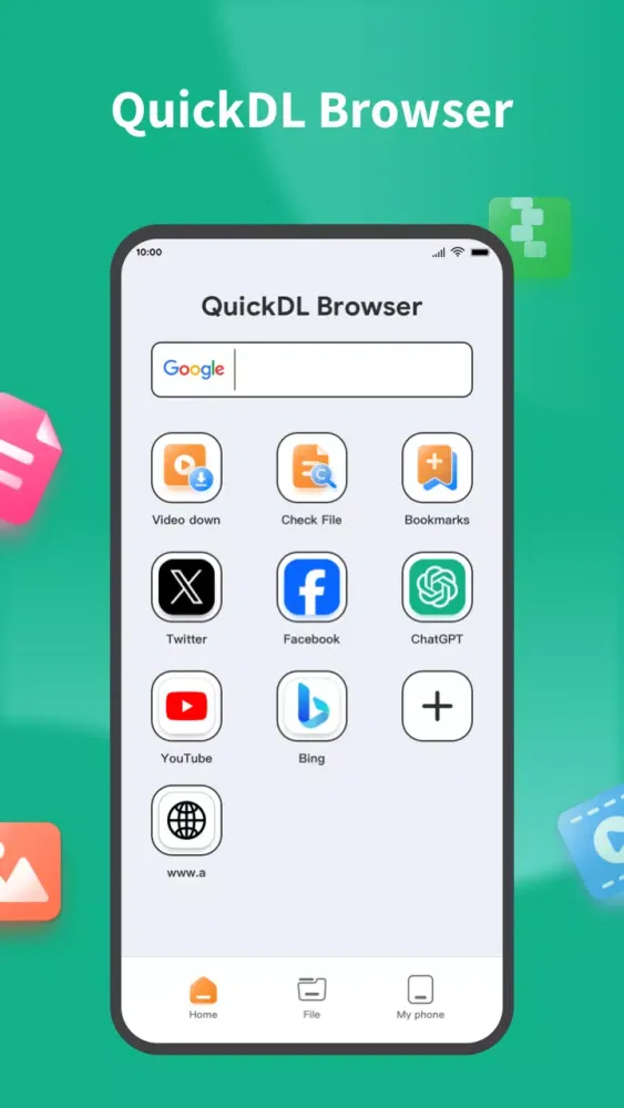 QuickDL Browser Ekran Görüntüleri