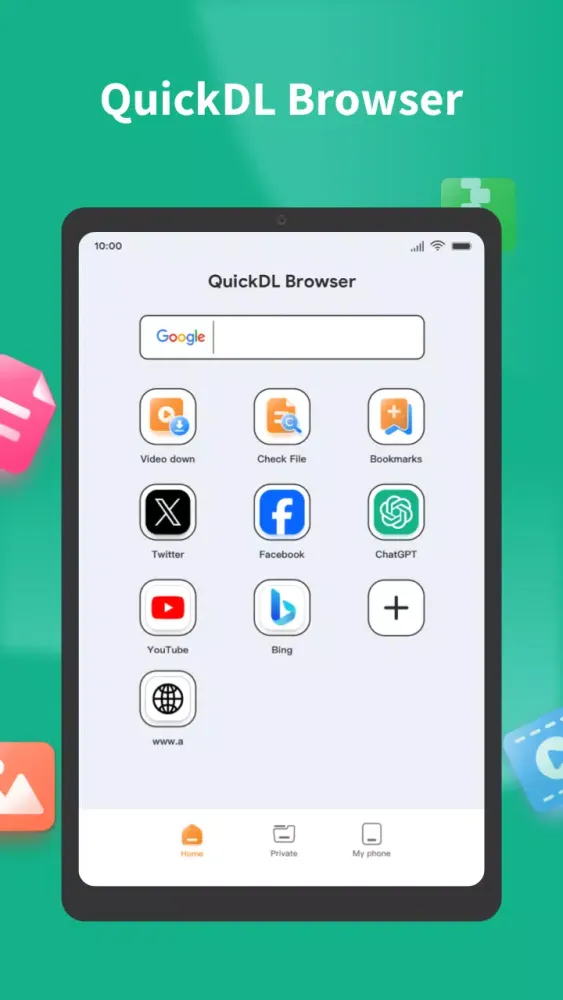 QuickDL Browser Ekran Görüntüleri
