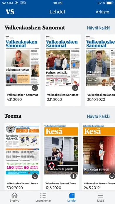 Valkeakosken Sanomat স্ক্রিনশট
