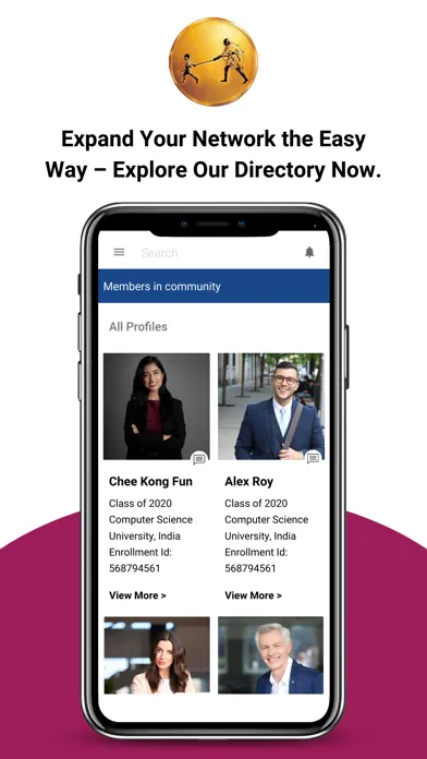 Скриншоты MGMIHS Alumni Connect