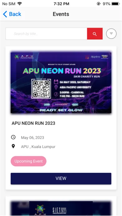 Zrzuty ekranu APIIT & APU Alumni Connect