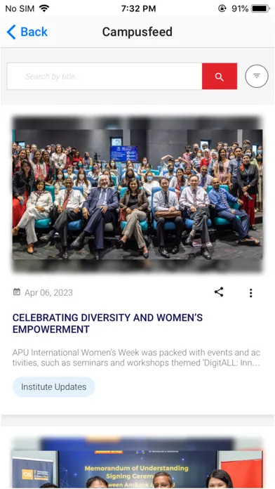 Zrzuty ekranu APIIT & APU Alumni Connect